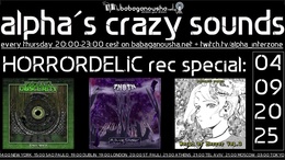 alpha.s crazy sounds: HORRORDELIC rec special · 4 sept 25, 20:00