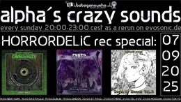 alpha.s crazy sounds: HORRORDELIC rec special · 4 Sept 25, 20:00