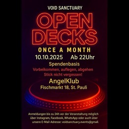 Sanctuary ~ Open Decks · 10 oct 25, 22:00