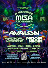 4th ANNIVERSARY MISA PSICODELIKA - AVALON - MEKKANIKKA - RADIKAL MOODZ - SPAIN · 11.10.25, 20:00
