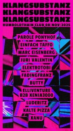 KlangSubsTanz - Humboldthain Club · 8 nov. 25, 23:00