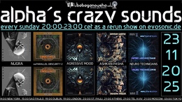 alpha.s crazy sounds: darkpsy, psycore, hitech · 20 nov. 25, 20:00