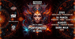 POINTZERO 20 YEARS Psychedelic Trance Rave -  klub Mechanik · 29 nov. 25, 23:00