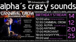a.c.s.: CANNIBAL CROW birthday steream · 14 dic 25, 12:00