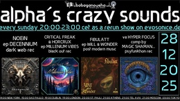 alpha.s crazy sounds: darkpsy*psycore*hitech · 25.12.25, 20:00