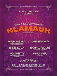 WIU'S GEBURTSTAGS KLAMAUK · 24 Jan 26, 20:00