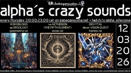 alpha.s crazy sounds: darkpsy - psycore - hitech · 12 mar 26, 20:00