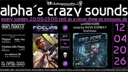 alpha.s crazy sounds: goatrance vs hitech · 12 Apr 26, 20:00