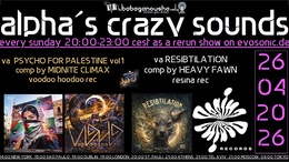alpha.s crazy sounds: forest - darkpsy - psycore - hitech · 26.04.26, 20:00