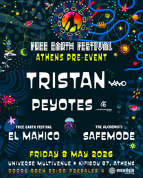 Free Earth Festival Pre-Event in Athens with Tristan (Nano Rec) · 8 May 26, 22:00