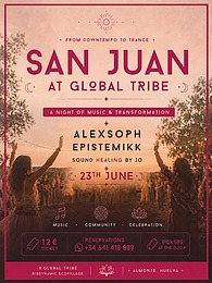 San Juan at Global Tribe - From Downtempo to Trance · 3 Jul 26, 22:00