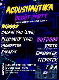 Acousnautika debut party · 28 Aug 26, 22:00