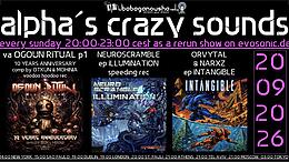 alpha.s crazy sounds: DARKPSY  PSYCORE  HITECH · 20 sept. 26, 20:00