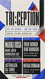 TRI:CEPTION (Techno, Psytrance, Techhouse) - 4 Floors · 23 Oct 26, 23:00