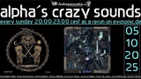 alpha.s crazy sounds - live + rerun · 2 oct. 25, 20:00