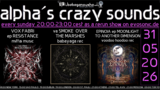 alpha.s crazy sounds: DARKPSY*PSYCORE*HITECH · 31 May 26, 20:00